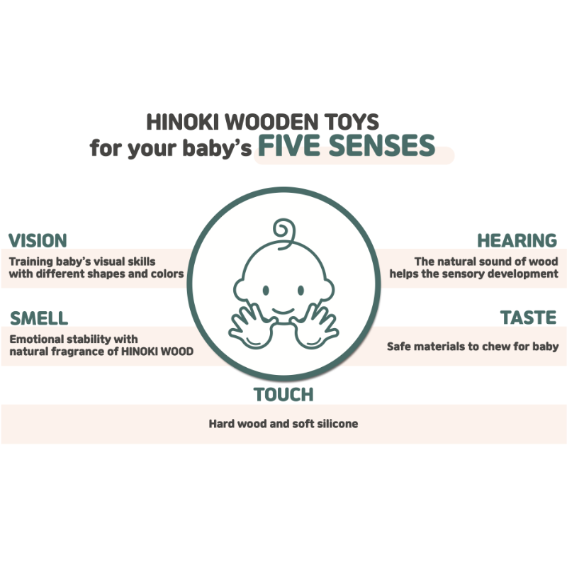 Dear L'Ange Hinoki Wooden & Silicone Pacifier Clip