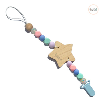 Dear L'Ange Hinoki Wooden & Silicone Pacifier Clip