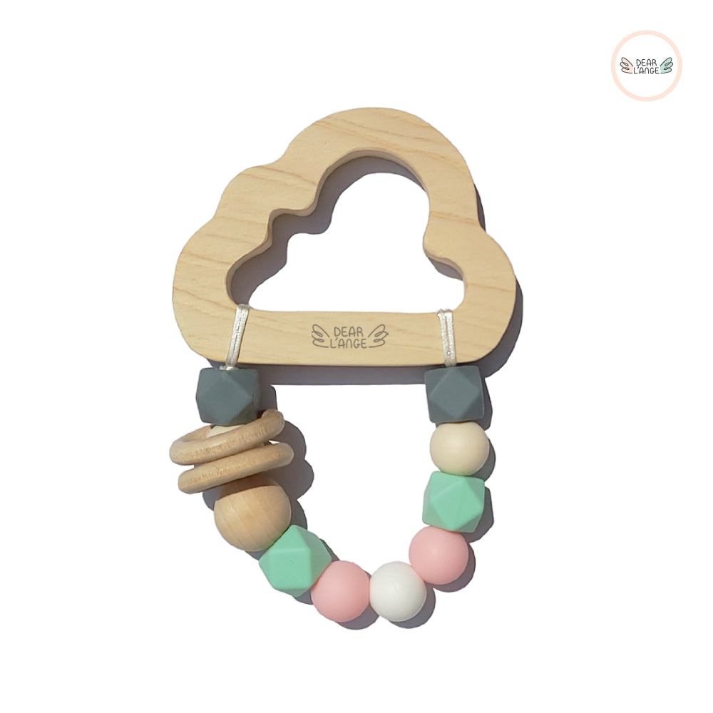 Dear L'Ange Hinoki Wooden Teether Toy with Rattle